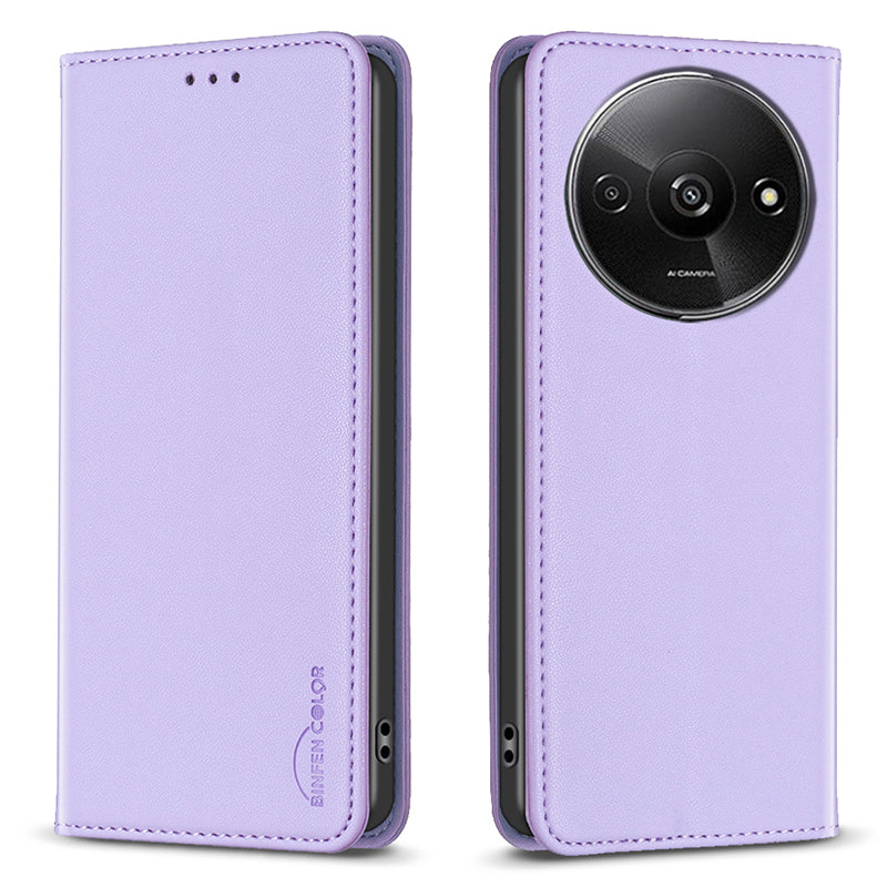 BINFEN COLOR BF18 For Xiaomi Redmi A3 / Poco C61 4G Case PU Leather Magnetic Closure Flip Phone Cover BINFEN COLOR BF18 For Xiaomi Redmi A3 / Poco C61 4G Case PU Leather Magnetic Closure Flip Phone Cover